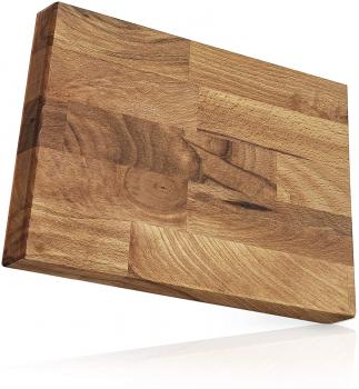 Schneidebrett Holz I 20 cm x 30 cm I Massives Buchenholz aus Europa Perfekte Schneideunterlage für die Küche - Perfekt als Kochbrett, Brot Schneidbrett und Küchenbrett